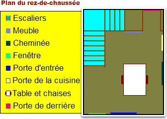 Plan du rez-de-chaussée de la maison des Barniel